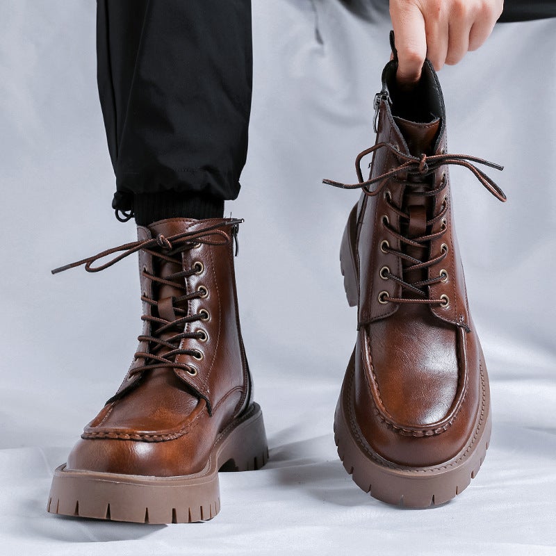 2024 Design Sense Trend Joker British Style Boots Fashion High Sense Martin Boots 86689-R - Image 2